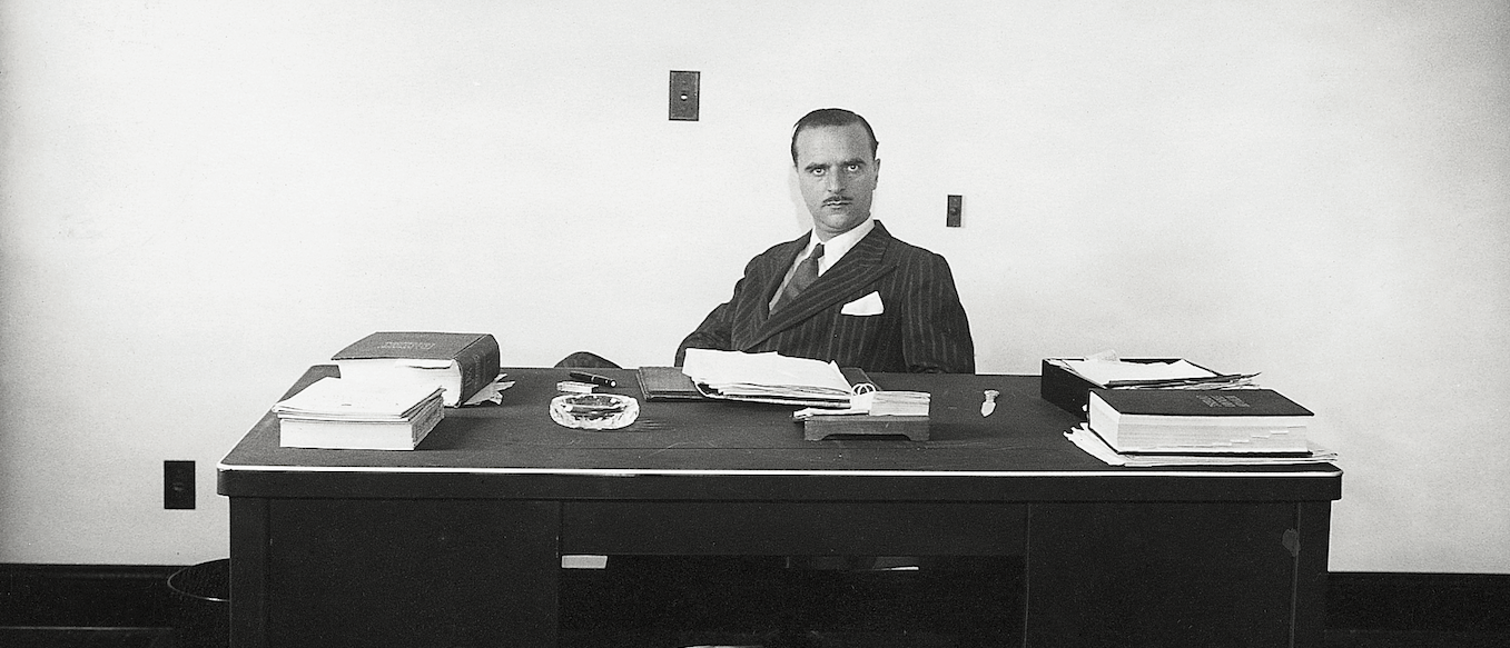 Angel Sanz Briz at his desk